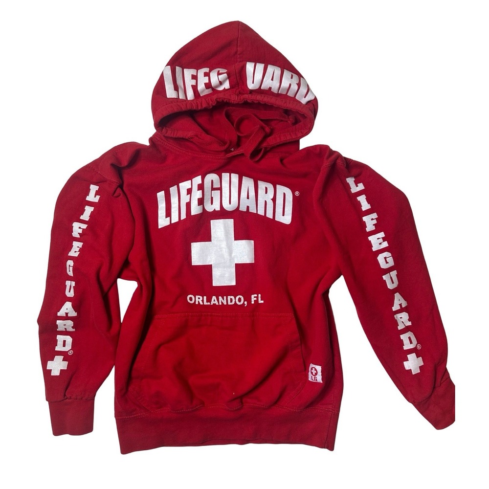 Lifeguard Orlando FL Red Hoodie Sweatshirt M Unisex Pullover Graphic Popularity